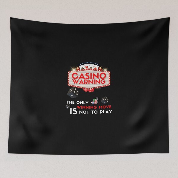 Item preview, Casino warning - The only winning move is not to play designed and sold by onum2018.