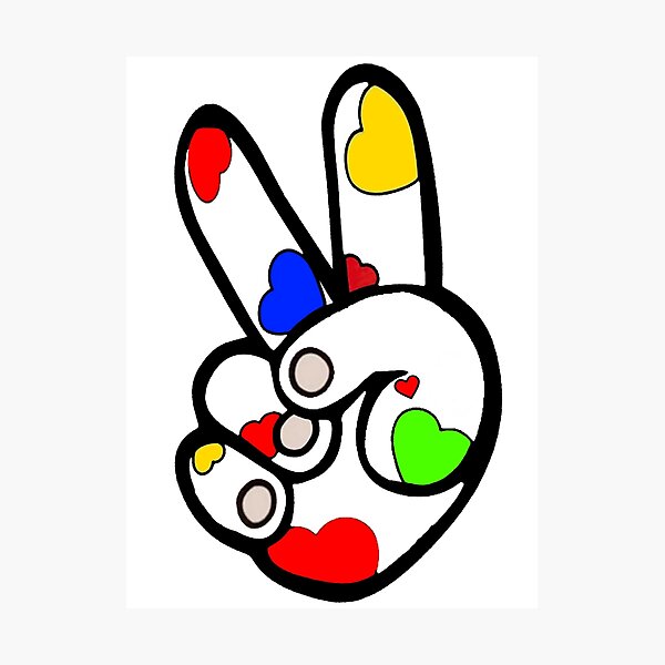 colorful-two-finger-peace-sign-photographic-print-by-bankrobbergus