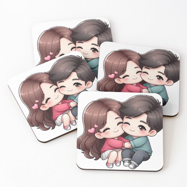 Item preview, Cute Couple Hugging – Romantic Love Illustration, Sweet Couple Art for Gifts & Decor designed and sold by TrendyDesign159.
