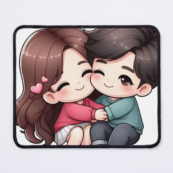Item preview, Cute Couple Hugging – Romantic Love Illustration, Sweet Couple Art for Gifts & Decor designed and sold by TrendyDesign159.