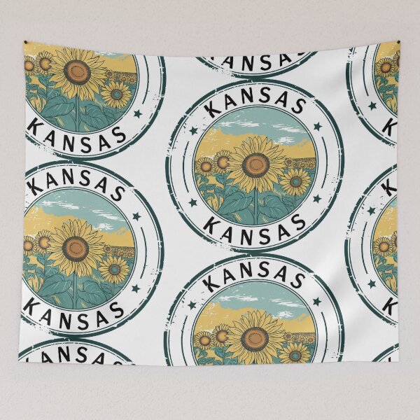 Item preview, United States on stamps - Kansas designed and sold by CleanDecor.