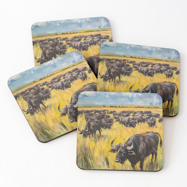 Item preview, Herd of buffaloes designed and sold by Naturapassion.