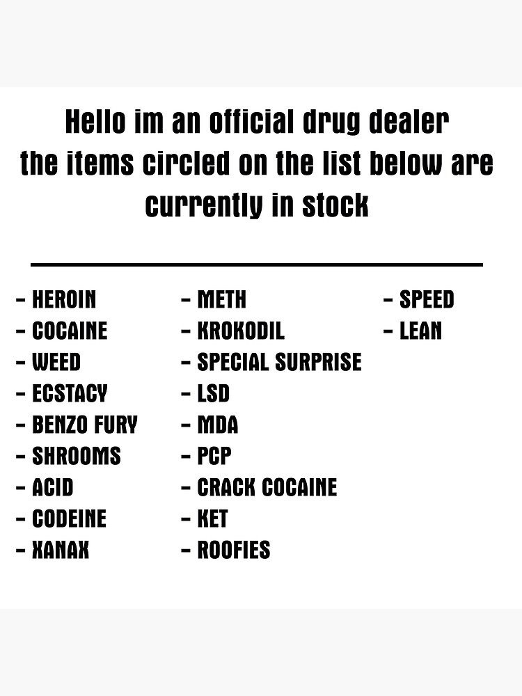 drug-dealer-list-poster-for-sale-by-shrood-boosting-redbubble