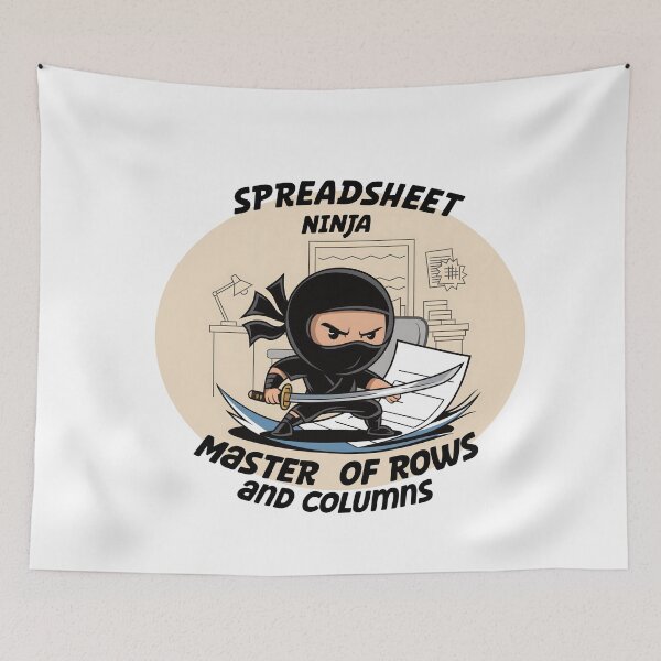 Item preview, Spreadsheet Ninja: Master of Rows and Columns designed and sold by Dot1001.