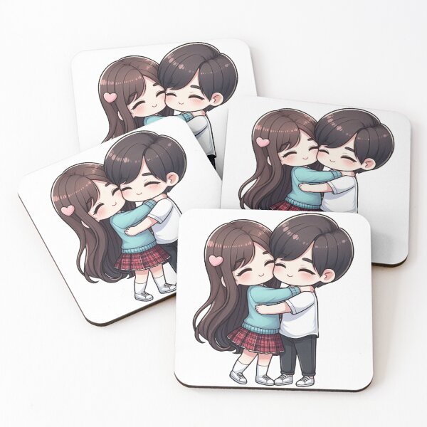 Item preview, Cute Couple Hugging – Romantic Love Illustration, Sweet Couple Art for Gifts & Decor designed and sold by TrendyDesign159.