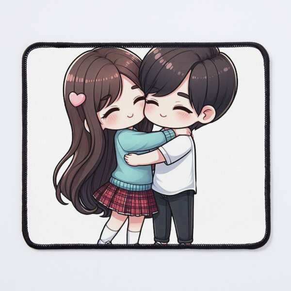 Item preview, Cute Couple Hugging – Romantic Love Illustration, Sweet Couple Art for Gifts & Decor designed and sold by TrendyDesign159.