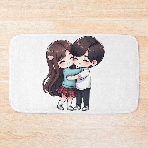 Item preview, Cute Couple Hugging – Romantic Love Illustration, Sweet Couple Art for Gifts & Decor designed and sold by TrendyDesign159.