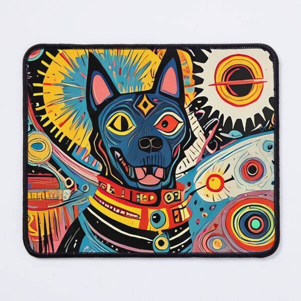 Item preview, Vibrant Abstract Black Labrador Art - Playful Dog in Bold Colors and Patterns designed and sold by marvinismyname.