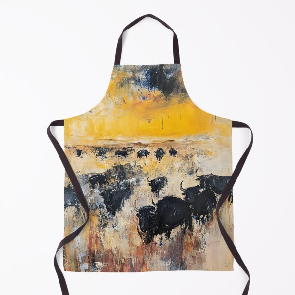 Item preview, Impressionist Buffalo Herd designed and sold by Naturapassion.