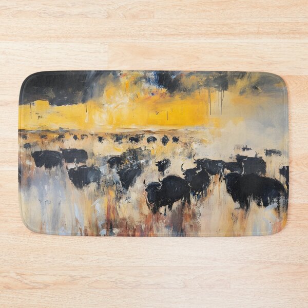 Item preview, Impressionist Buffalo Herd designed and sold by Naturapassion.