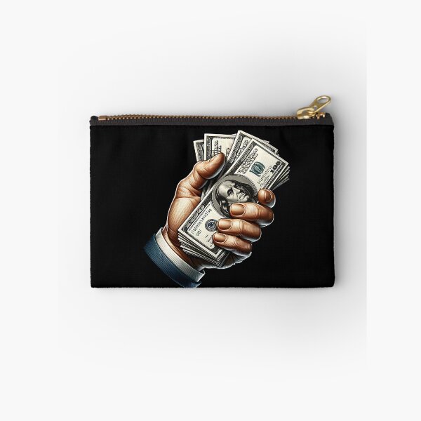 Artikelvorschau, Hand mit einem Stapel Dollarscheine. entworfen und verkauft von KojourinArt.