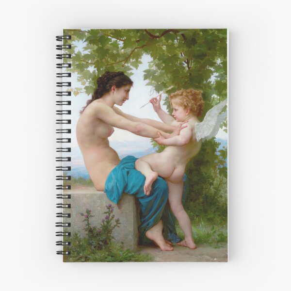 Item preview, A young girl defending herself against Eros - William Bougereau designed and sold by Vintage Designs +.