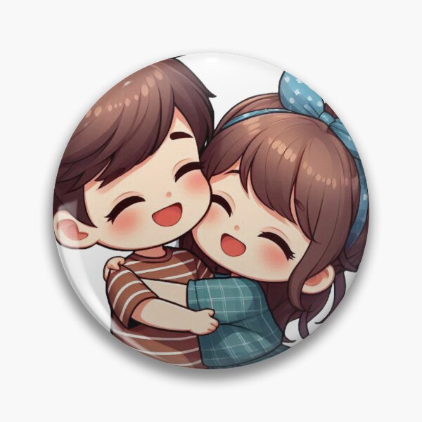 Item preview, Cute Couple Hugging Each Other – Romantic Illustration of Love and Affection designed and sold by TrendyDesign159.