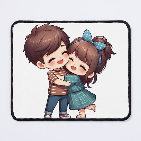 Item preview, Cute Couple Hugging Each Other – Romantic Illustration of Love and Affection designed and sold by TrendyDesign159.