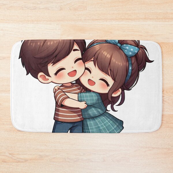 Item preview, Cute Couple Hugging Each Other – Romantic Illustration of Love and Affection designed and sold by TrendyDesign159.