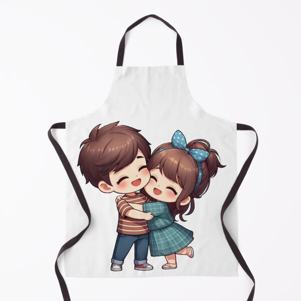 Item preview, Cute Couple Hugging Each Other – Romantic Illustration of Love and Affection designed and sold by TrendyDesign159.