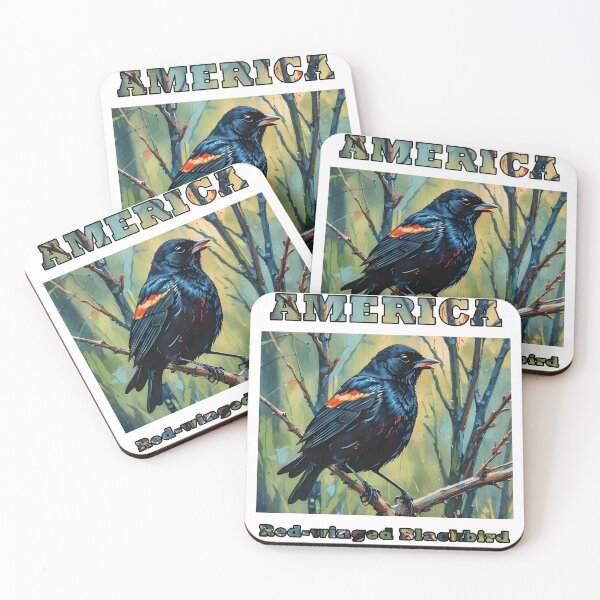 Item preview, Red-winged Blackbird - Birds of America Series designed and sold by NudnaGrafika.