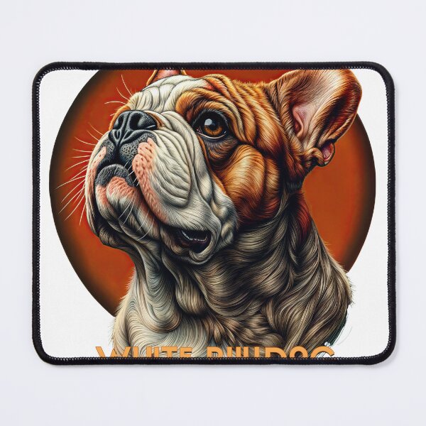 Item preview, Poster Prints T-Shirt Design - Dog Breeds: WHITE BULLDOG designed and sold by ForeverPrintsOK.