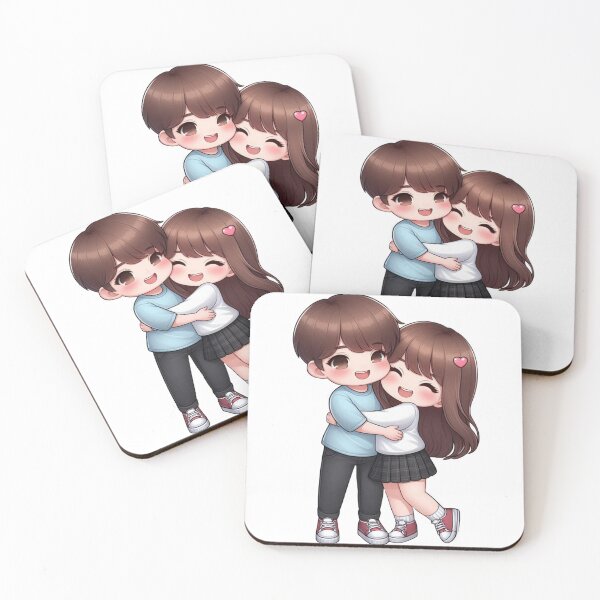 Item preview, Cute Couple Hugging – Romantic Love Illustration, Sweet Couple Art for Gifts & Decor designed and sold by TrendyDesign159.