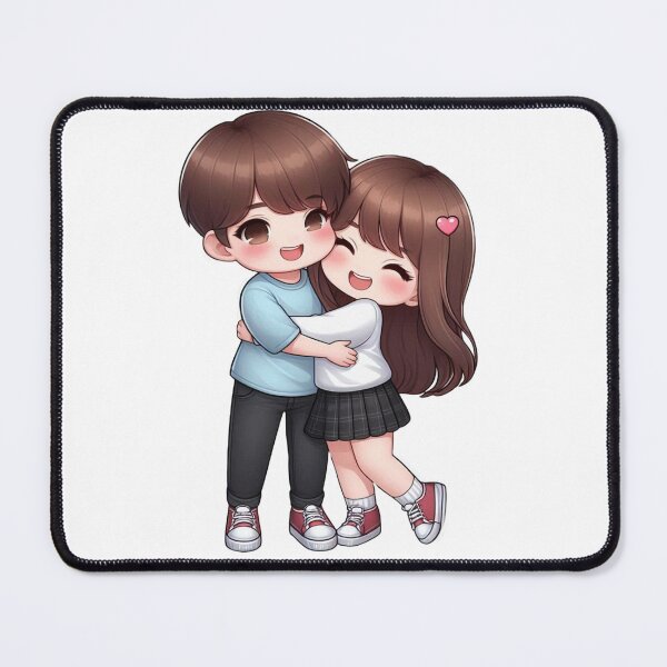 Item preview, Cute Couple Hugging – Romantic Love Illustration, Sweet Couple Art for Gifts & Decor designed and sold by TrendyDesign159.
