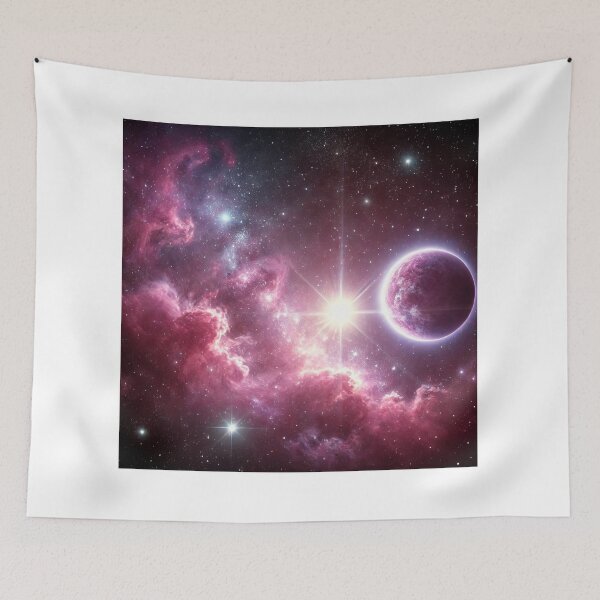 Item preview, "Nebula and Planet in Deep Space designed and sold by shefo99.