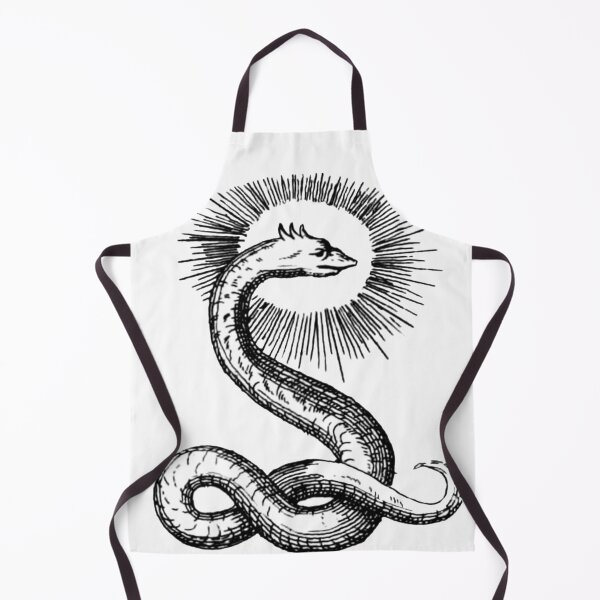 Item preview, Snake with Halo, Serpent Illustration, Medieval Snake Drawing  designed and sold by HawthorneFlame.