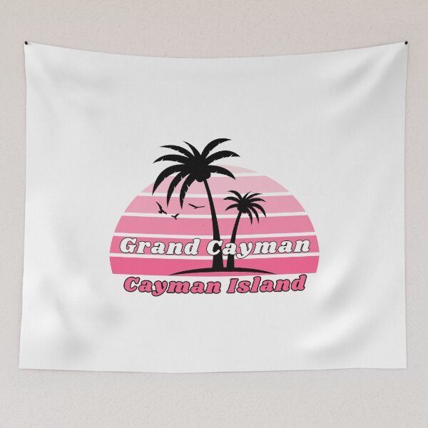 Item preview, Retro Cool Grand Cayman Beach Cayman Island Palm Tree at Sunset Souvenirs designed and sold by karmdaf.