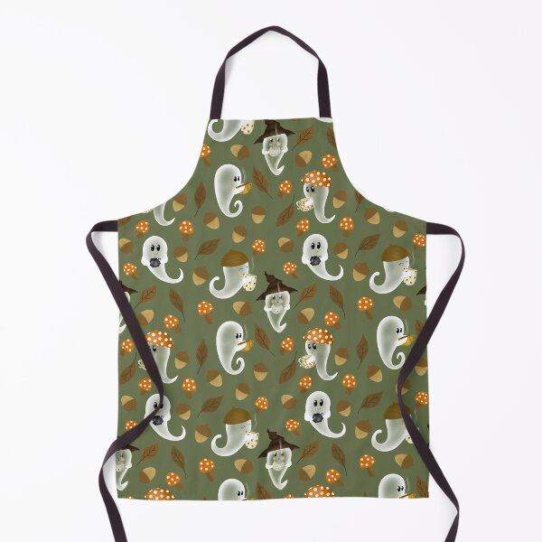 Item preview, Ghost Tea Party in Olive Green designed and sold by AnnikaisDrawing.