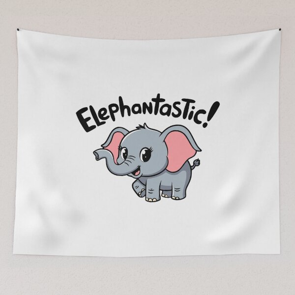Item preview, Elephantastic! Cute Elephant Pun designed and sold by PMCreative.