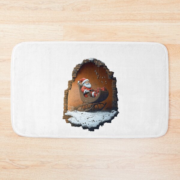 Item preview, Santa Cozy Sleigh Wall Art designed and sold by BukkyStory.
