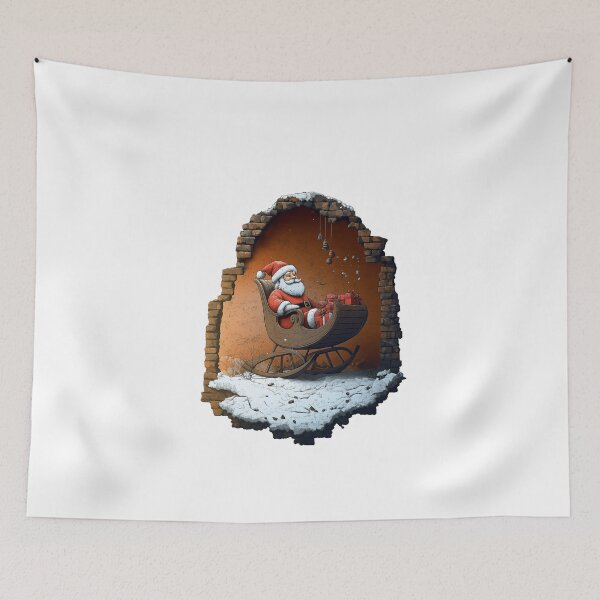 Item preview, Santa Cozy Sleigh Wall Art designed and sold by BukkyStory.