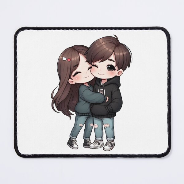 Item preview, Cute Couple Hugging Each Other – Romantic Illustration of Love and Affection designed and sold by TrendyDesign159.