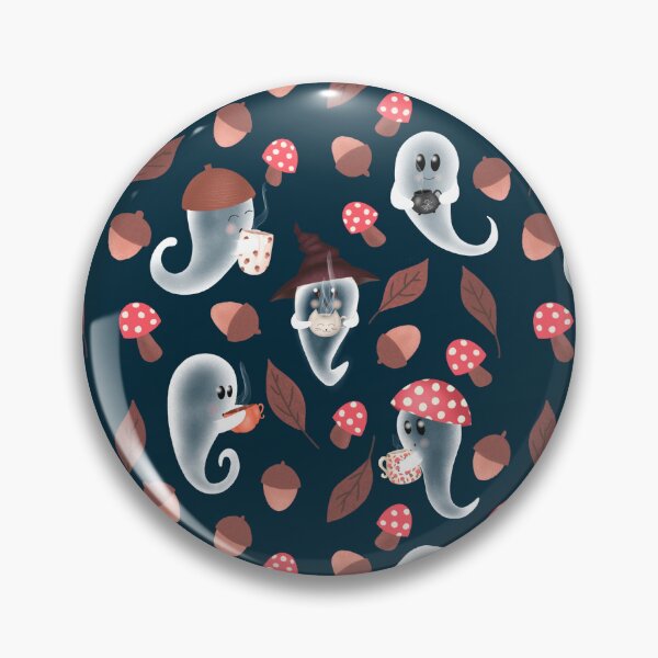Item preview, Ghost Tea Party in Navy Blue designed and sold by AnnikaisDrawing.