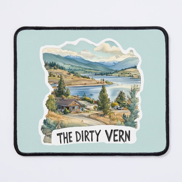 Item preview, The Dirty Vern Watercolor Vernon British Columbia Landscape Thompson Okanagan designed and sold by meganohm.