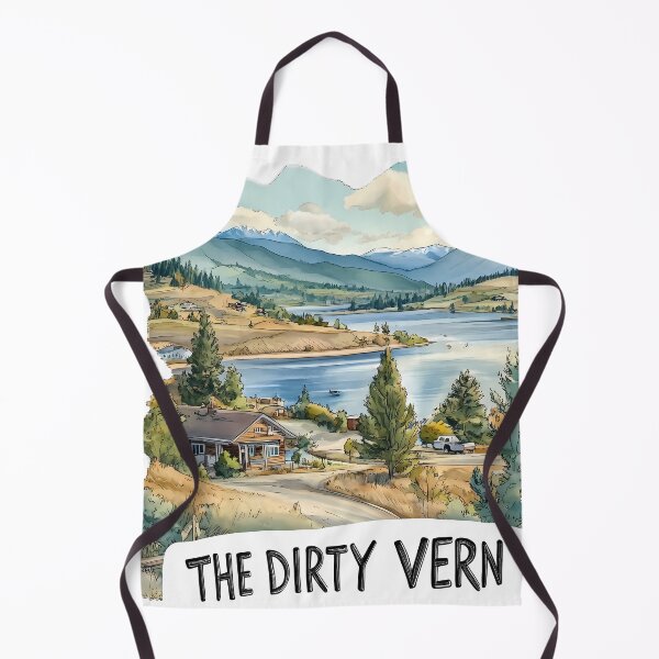 Item preview, The Dirty Vern Watercolor Vernon British Columbia Landscape Thompson Okanagan designed and sold by meganohm.