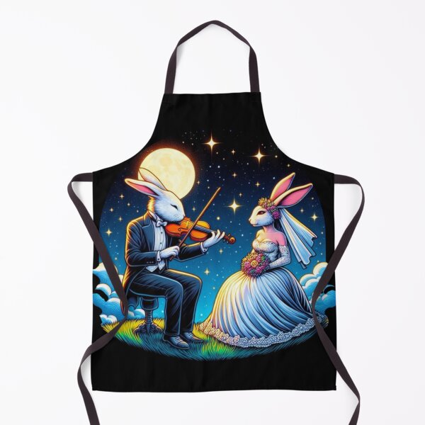 Item preview, Romantic Bunny Violin Serenade Under Moonlit Sky designed and sold by Yas_oma.
