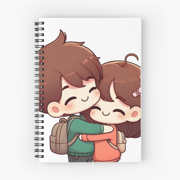 Item preview, Cute Couple Hugging Each Other – Romantic Illustration of Love and Affection designed and sold by TrendyDesign159.