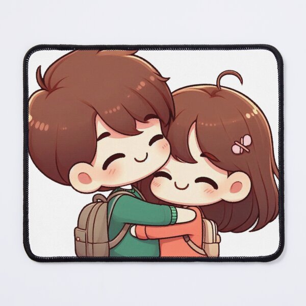 Item preview, Cute Couple Hugging Each Other – Romantic Illustration of Love and Affection designed and sold by TrendyDesign159.
