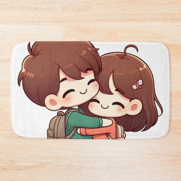 Item preview, Cute Couple Hugging Each Other – Romantic Illustration of Love and Affection designed and sold by TrendyDesign159.