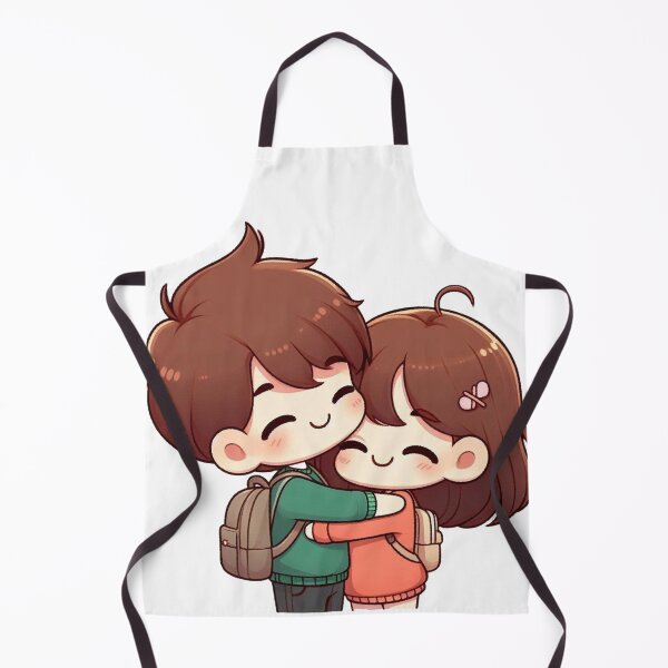 Item preview, Cute Couple Hugging Each Other – Romantic Illustration of Love and Affection designed and sold by TrendyDesign159.