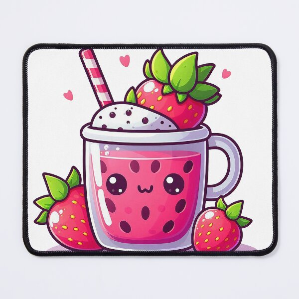 Item preview, Cute bobba tea with strawberries designed and sold by Silbays.