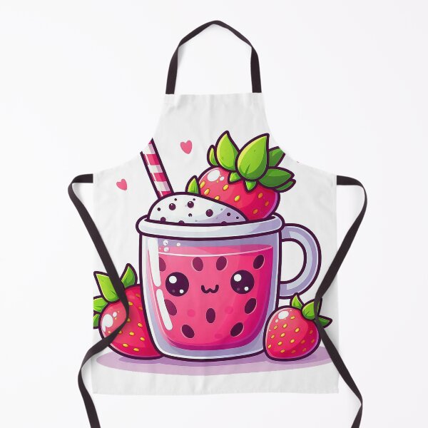 Item preview, Cute bobba tea with strawberries designed and sold by Silbays.
