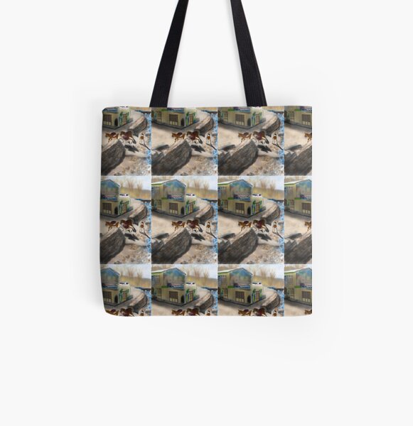 A Boy and Donkeys in Kandovan Iran All Over Print Tote Bag