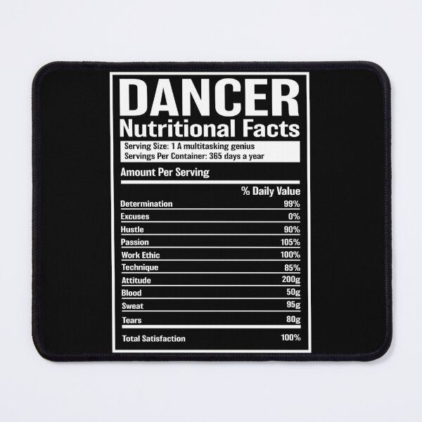 Item preview, Dancer Nutrition Facts Funny Dancer Dancing Teacher Crew designed and sold by Rahjihan.