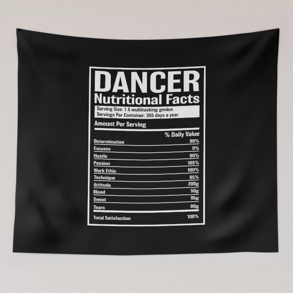 Item preview, Dancer Nutrition Facts Funny Dancer Dancing Teacher Crew designed and sold by Rahjihan.