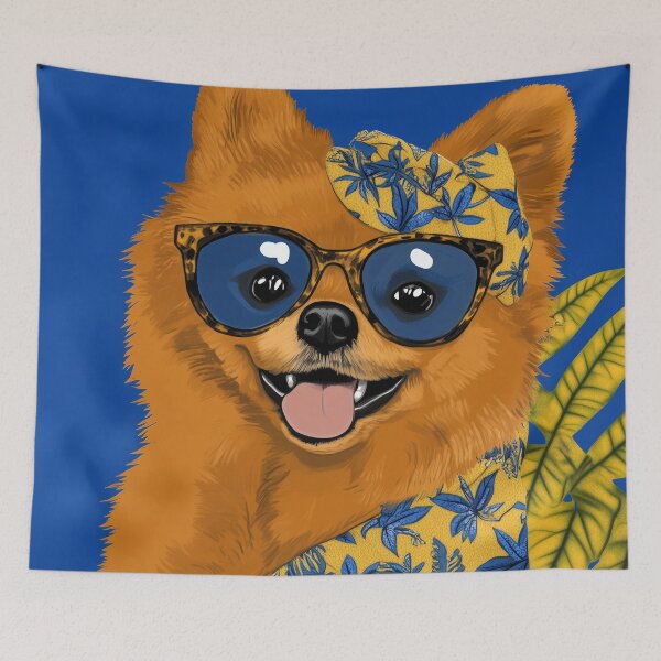 Item preview, Pomeranian Hawaiian Style designed and sold by JuniperFinch.