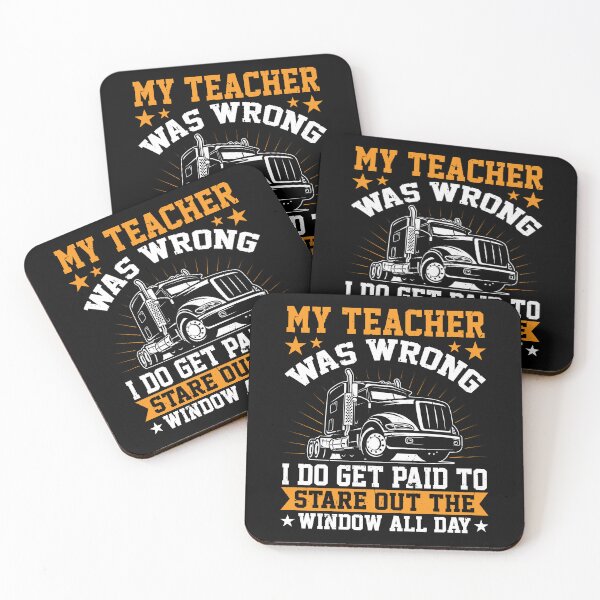 Item preview, My Teacher was Wrong Trucker designed and sold by Rahjihan.