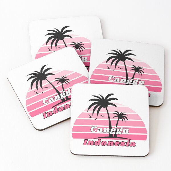 Item preview, Retro Cool Canggu Beach Indonesia Palm Tree at Sunset Souvenirs designed and sold by karmdaf.