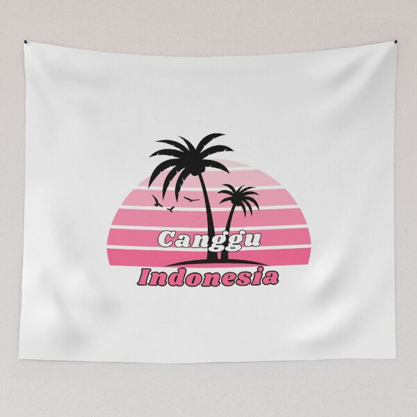 Item preview, Retro Cool Canggu Beach Indonesia Palm Tree at Sunset Souvenirs designed and sold by karmdaf.