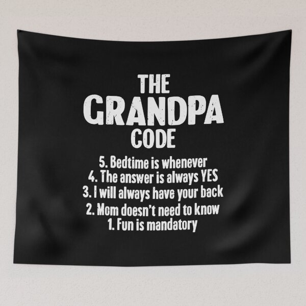 Item preview, The Grandpa Code Cool Best Grandfather Mens Humor Joke designed and sold by Rahjihan.